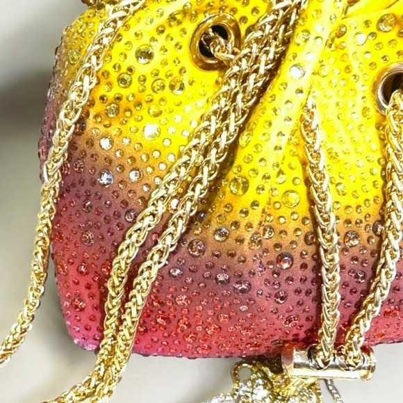 ๐๏ธDazzling Evening Party Cocktail Rhinestones Crystals Colorful Bucket  Bag - Picture 14 of 16